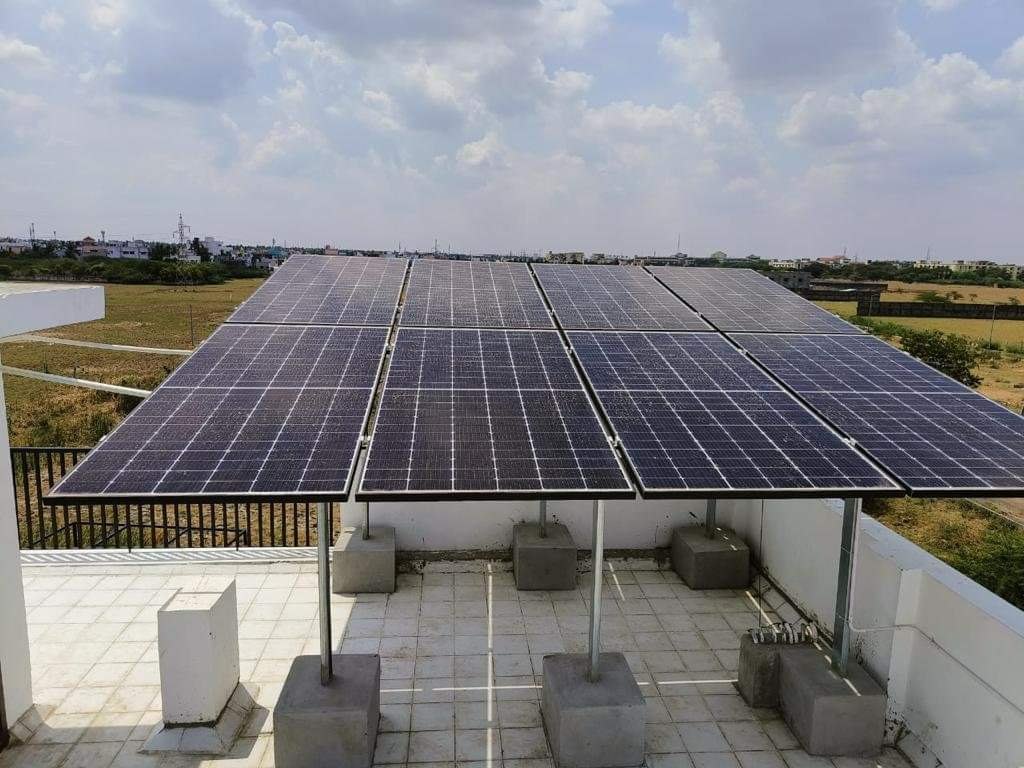 Residential solar panels on a bungalow roof