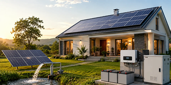 Off-grid solar system with battery storage