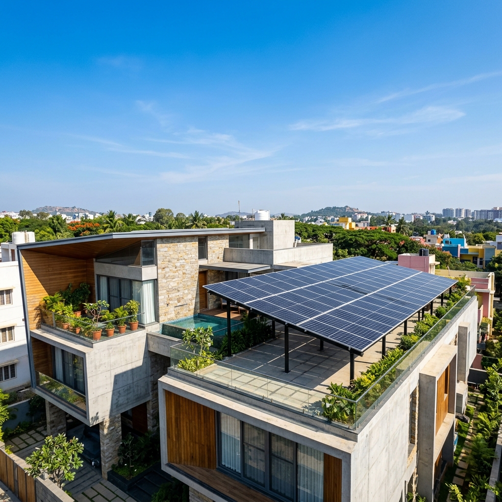 Solar installation engineers fitting rooftop panels
